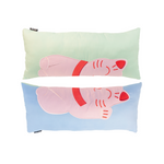 Double Sided Cushion | Lucky Cat | Pink & Blue