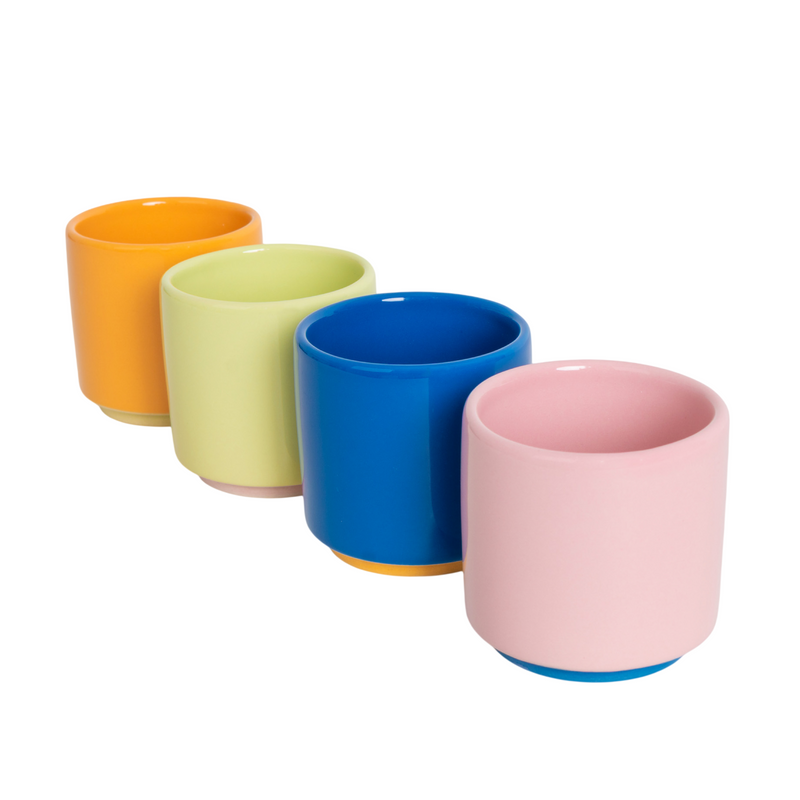 Espresso Macchiato Cups | Multicolour | Set of 4