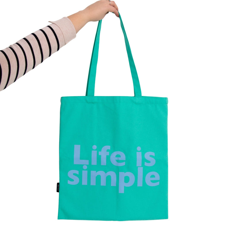 'Life Is Simple' Tote Bag | Green