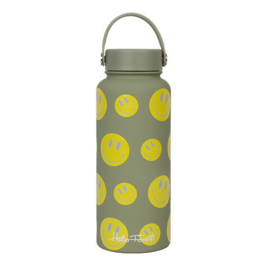 On The Go Bottle | Green Smiley | 1L