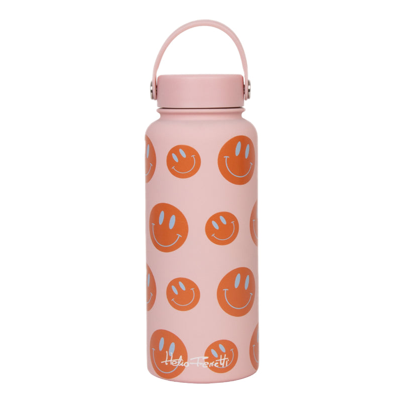 On The Go Bottle | Pink Smiley | 1L