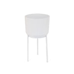 Planter With Metal Stand | White