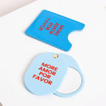 Pocket Mirror | More Amor Por Favor | Light Blue