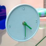 Round Minimal Mantel Clock | Pastel Blue