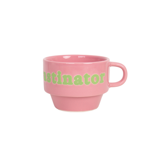 'The Procrastinator' Stackable Mug | Pink | 230ml