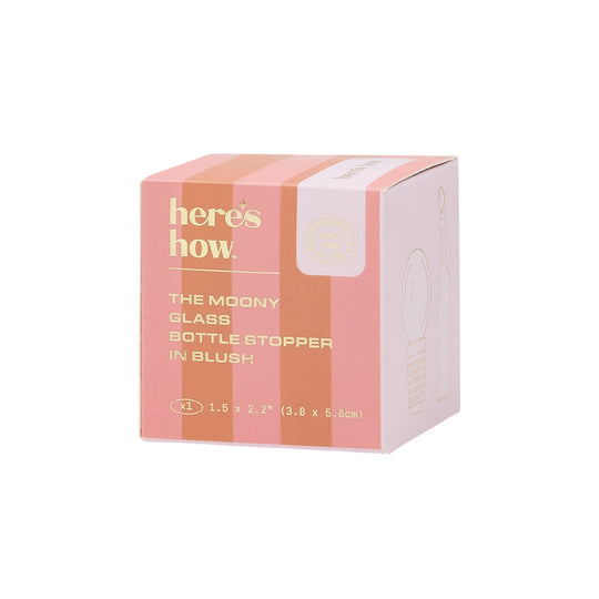 The Moony Glass Bottle Stopper | Blush