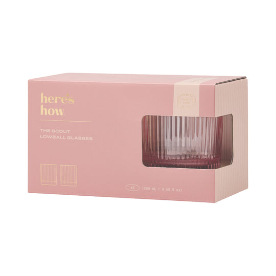 The Scout Lowball Glasses | Blush | Set of 2