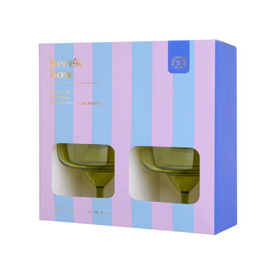 The Rue Margarita Glasses | Olive | Set of 4