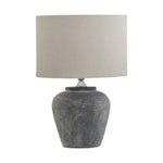 Amalfi Ceramic Table Lamp with Linen Shade | Grey