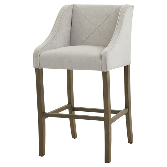 Epsom Rubberwood Bar Stool | Light Grey | 104cm