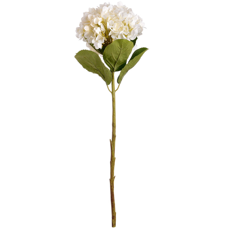 Faux Oversized Hydrangea Stem | White | 73cm
