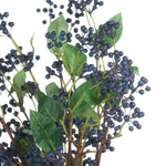 Faux Viburnum Berry Spray | Dark Blue | 80cm