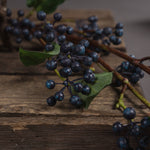 Faux Viburnum Berry Spray | Dark Blue | 80cm