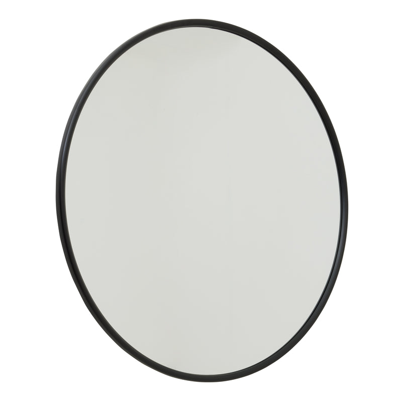 Round Metal Wall Mirror | Black | 120cm