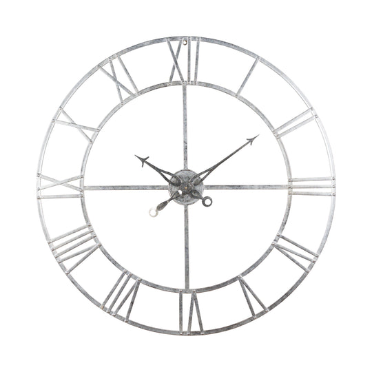 Skeleton Wall Clock | Silver | 102cm