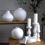 Tiber Ceramic Vase | Matt White