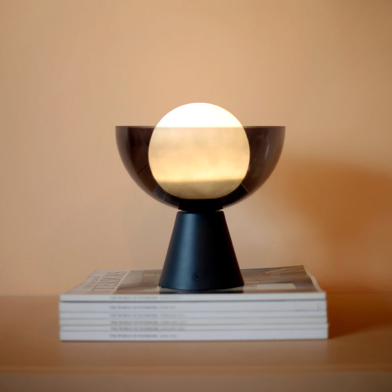Dome Cordless Table Lamp | Charcoal Grey