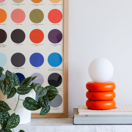 Tube Cordless Table Lamp | Peel Orange
