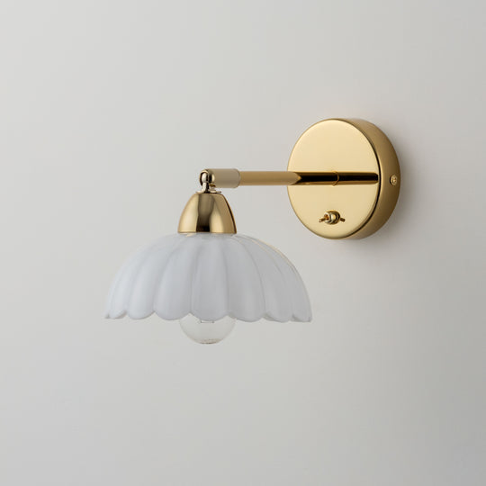 Flower Sconce Wall Light | White