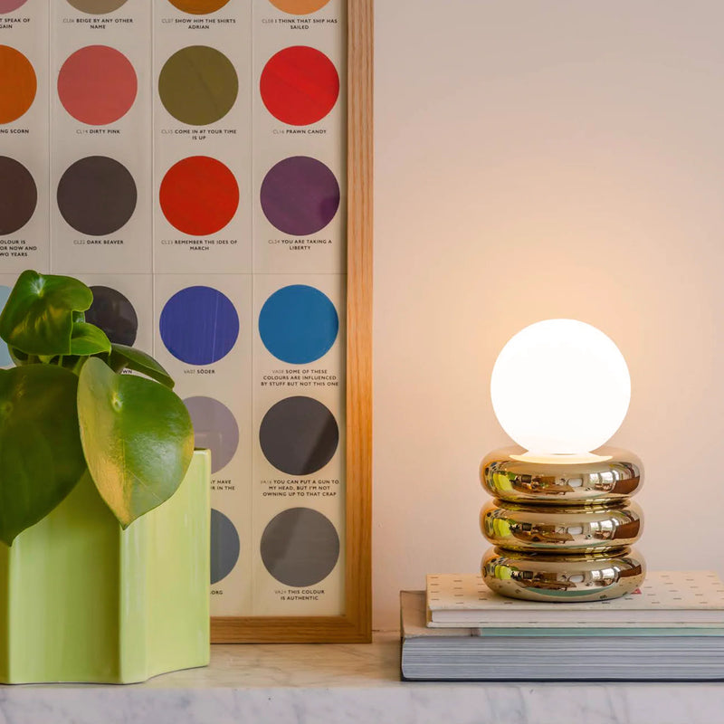 Glow Worm Cordless Table Lamp | Brass