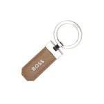 Classic Grained Leather Keyring | Camel