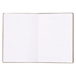 Essential Iconic Lined A5 Notebook with Tricolour Strap | Camel