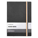 Essential Iconic Plain A5 Notebook with Tricolour Strap | Black