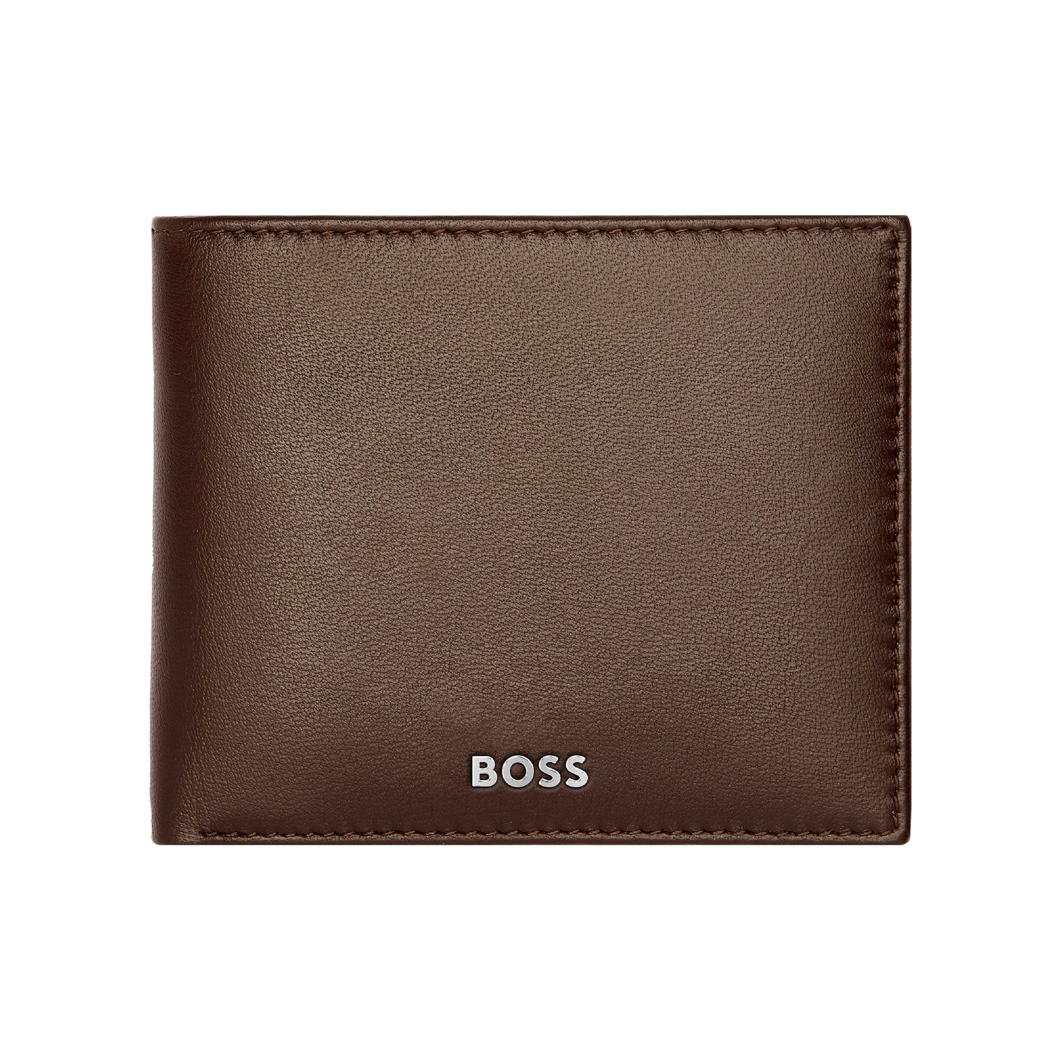 Brwon Wallet Hugo Boss Men's Classic Smooth Leather Wallet - Brown | About Living