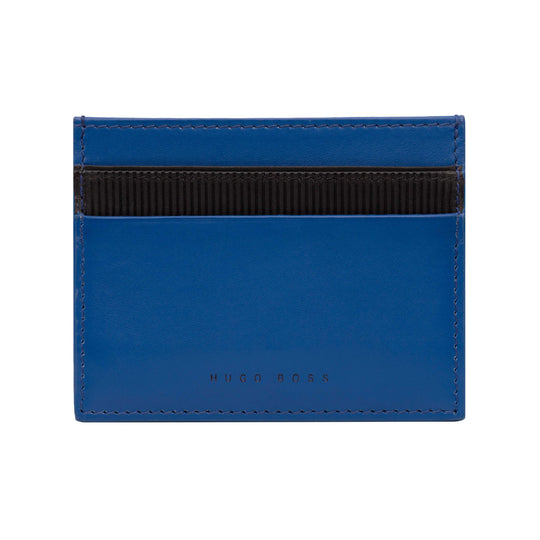 Men's Leather Matrix Card Holder | Blue