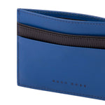 Men's Leather Matrix Card Holder | Blue