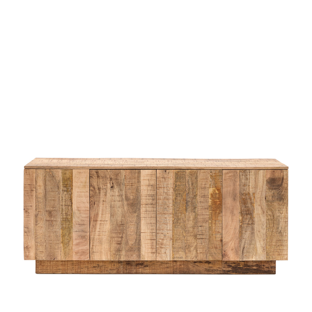 Gallery | Iowa Rustic 4 Door Mango Wood Sideboard - Natural – About Living