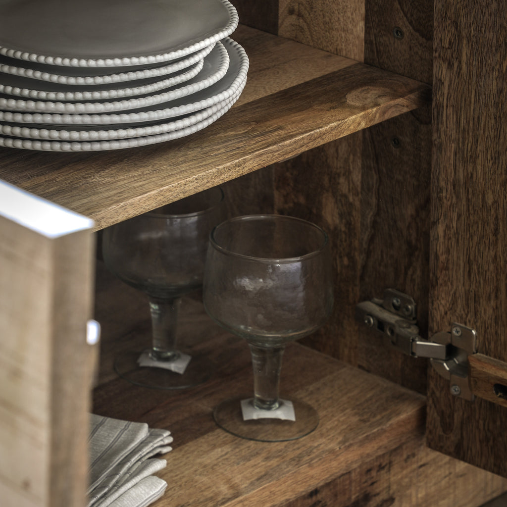 Gallery | Iowa Rustic 4 Door Mango Wood Sideboard - Natural – About Living