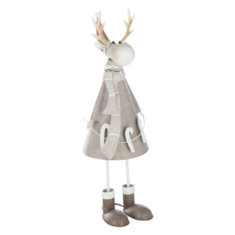 Candy Cane Reindeer Gonk | Greige | 43cm