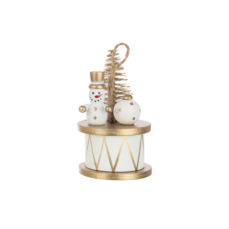 Hanging Drum Christmas Tree Decoration | Snowman