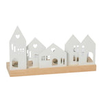 Heart Village Tealight Holder | White | 28cm