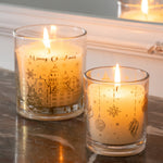 'Merry Christmas' Glass Jar Candle | Gold | 12cm