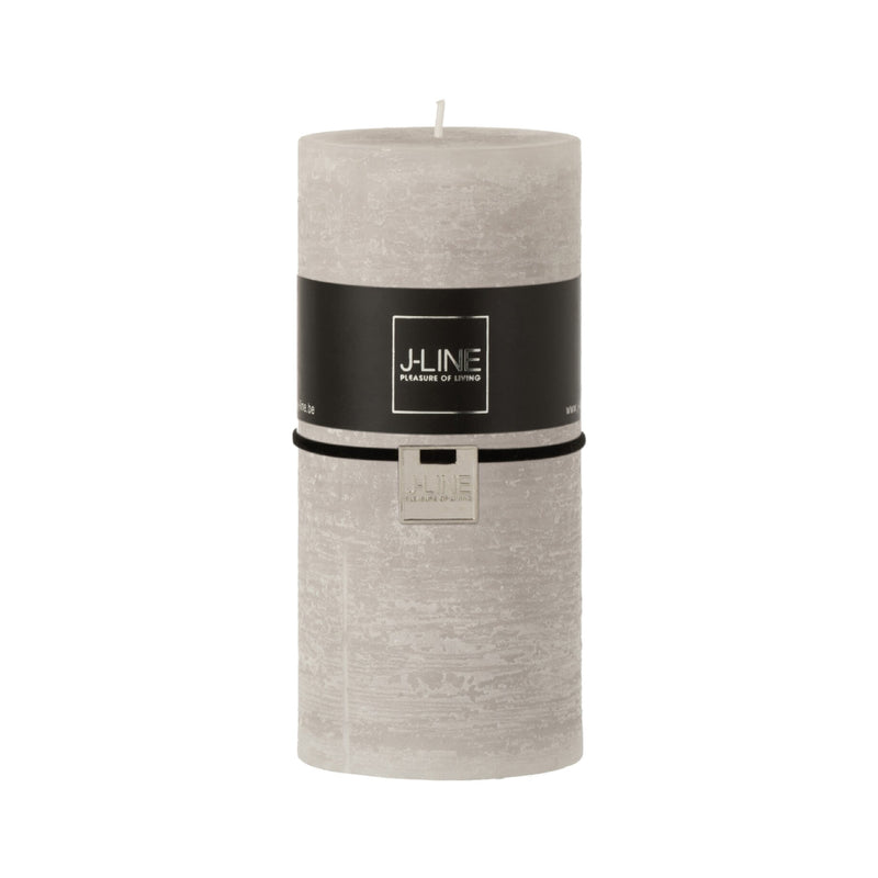 Rustic Pillar Candle | Stone Grey | 15cm