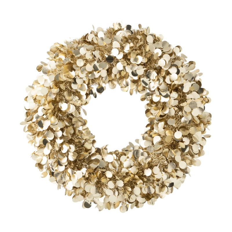 Sparkling Sequin Christmas Wreath | Champagne Gold | 60cm