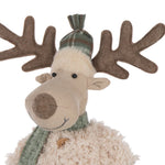 Standing Fabric Moose Decoration | White