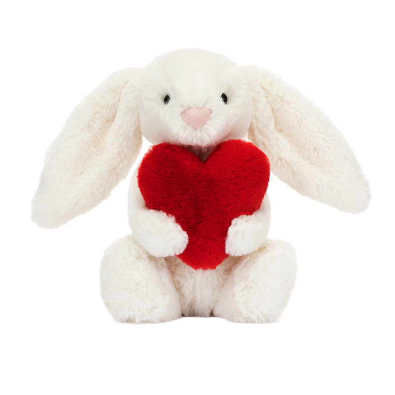 Bashful Red Love Heart Bunny Soft Toy | Little