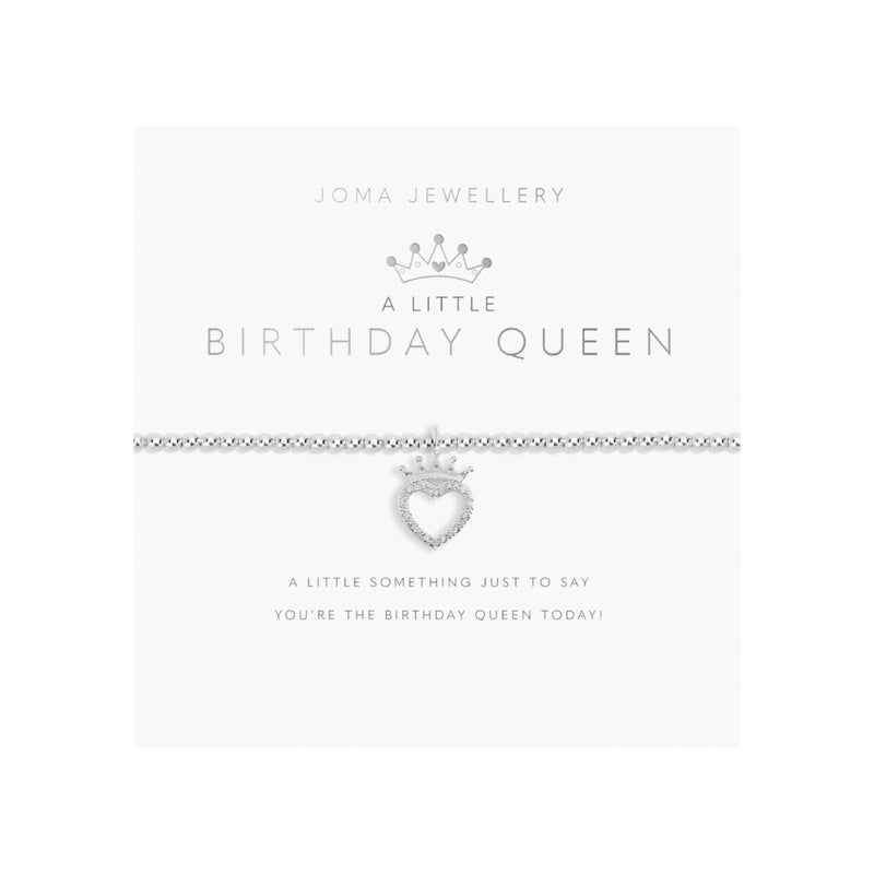 A Little 'Birthday Queen' Bracelet | Silver Plated