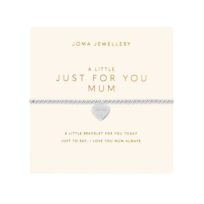 A Little 'Just For You Mum' Mother's Day Bracelet | Silver Plated