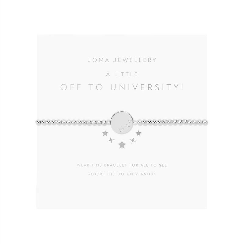 A Little 'Off to University' Bracelet | Silver Plated