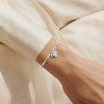 Birthstone A Little 'April' Rock Crystal Bracelet | Silver Plated