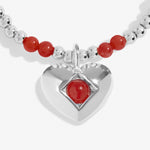 Birthstone A Little 'January' Garnet Bracelet | Silver Plated