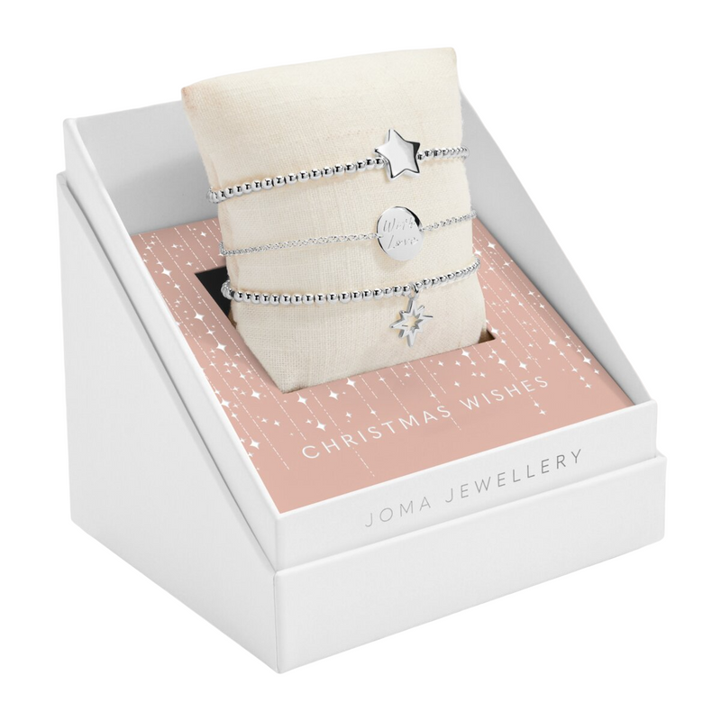 Celebrate You 'Christmas Wishes' Bracelet Gift Box | Silver Plated