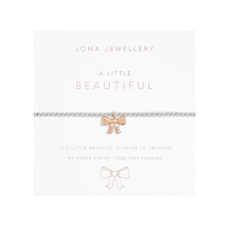 Children's A Little 'Beautiful Sister' Bracelet | Silver & Rose Gold Plated