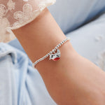 Children's A Little 'Christmas Robin' Bracelet | Silver Plated