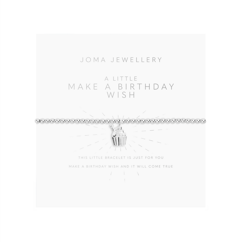 Children's A Little 'Make A Birthday Wish' Bracelet | Silver Plated