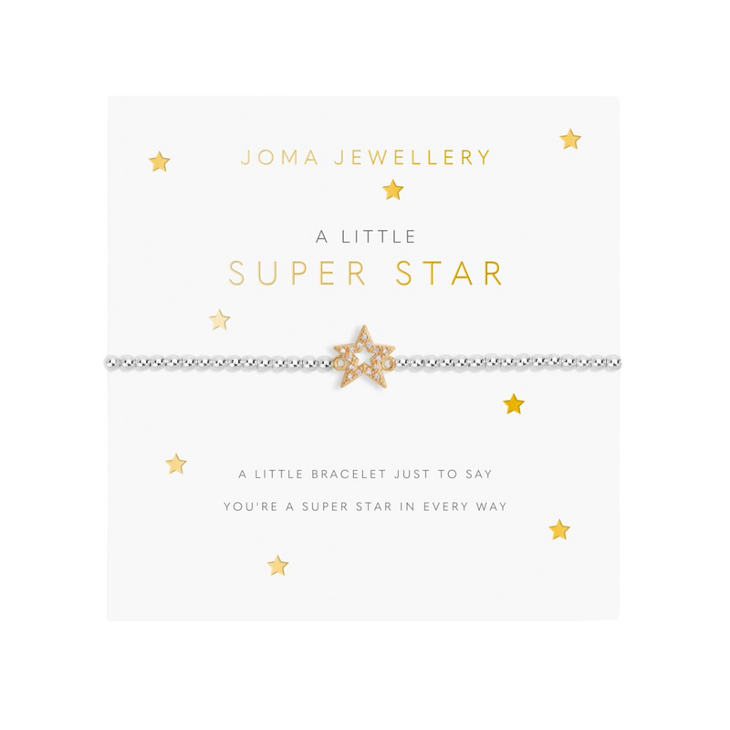 Children's A Little 'Super Star' Bracelet | Silver/Gold Plated